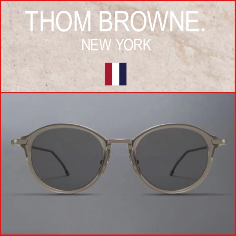 THOM BROWNE Japanese Acetate Titanium Round Sunglasses. Unisex Made in Japan